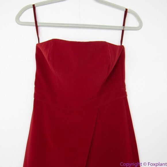 NEW white house black market Wine Red Convertible Split Leg Jumpsuit 00 - Picture 4 of 16